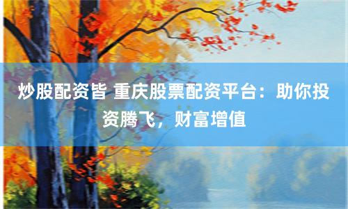炒股配资皆 重庆股票配资平台：助你投资腾飞，财富增值
